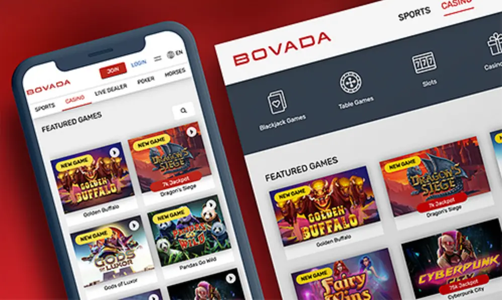 Bovada casino app screenshot